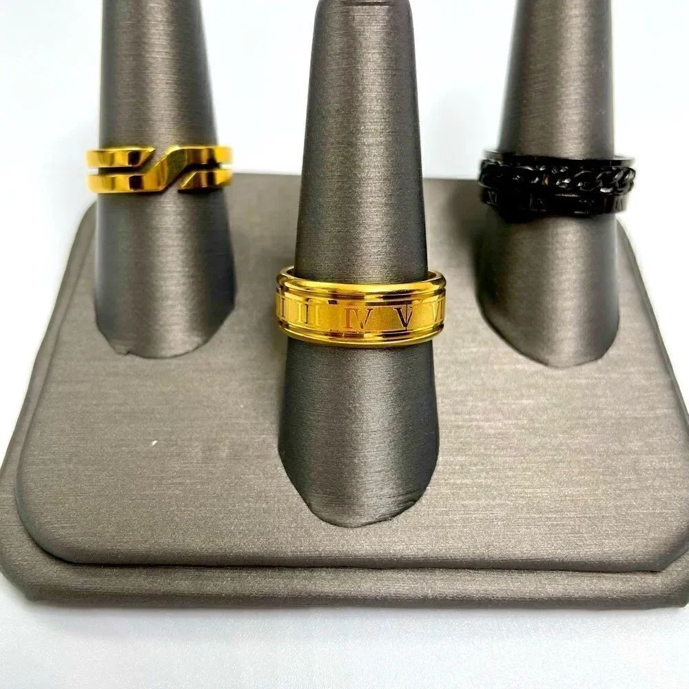 3 Men’s Rings l Stainless Steel l New